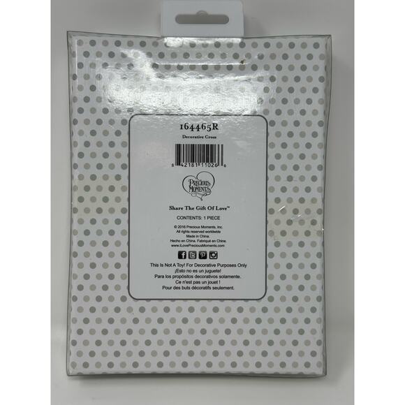 Precious Moments Jesus Loves Me Cross Blue Baby Ceramic Wall Decor 164465 - Picture 5 of 5